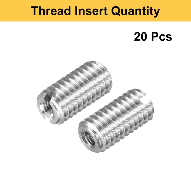 sourcing map 20pcs Thread Repair Inserts M6 x 1 Male