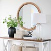 sawsile Round Wood Mirror,18 inch Circle Rustic Farmhouse Natural Wooden