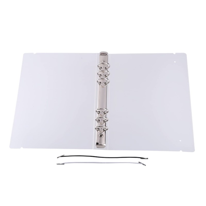 OTCRAFT 3PCS A5 6 Ring Binder Cover Clean Transparent Soft