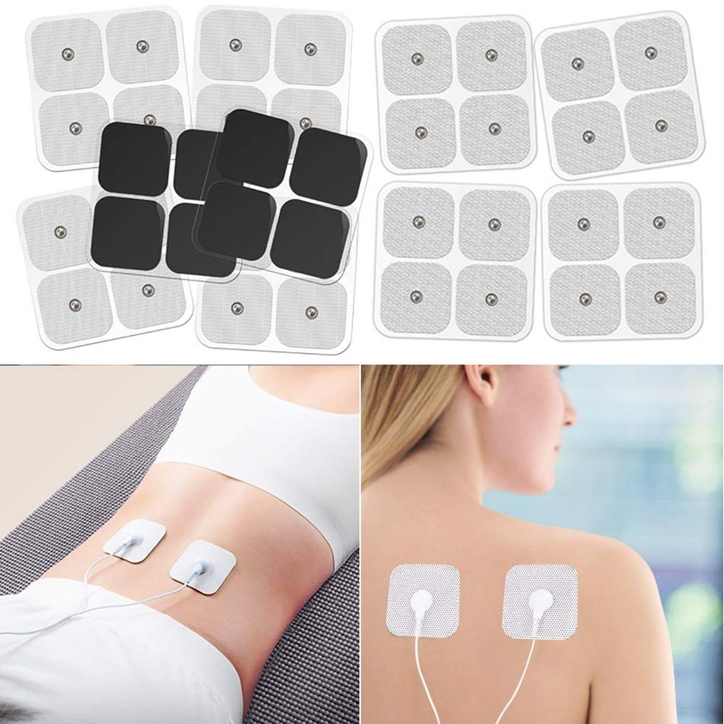 LotFancy TENS Unit Replacement Pads, 40 Pcs 2x2 Snap Electrodes