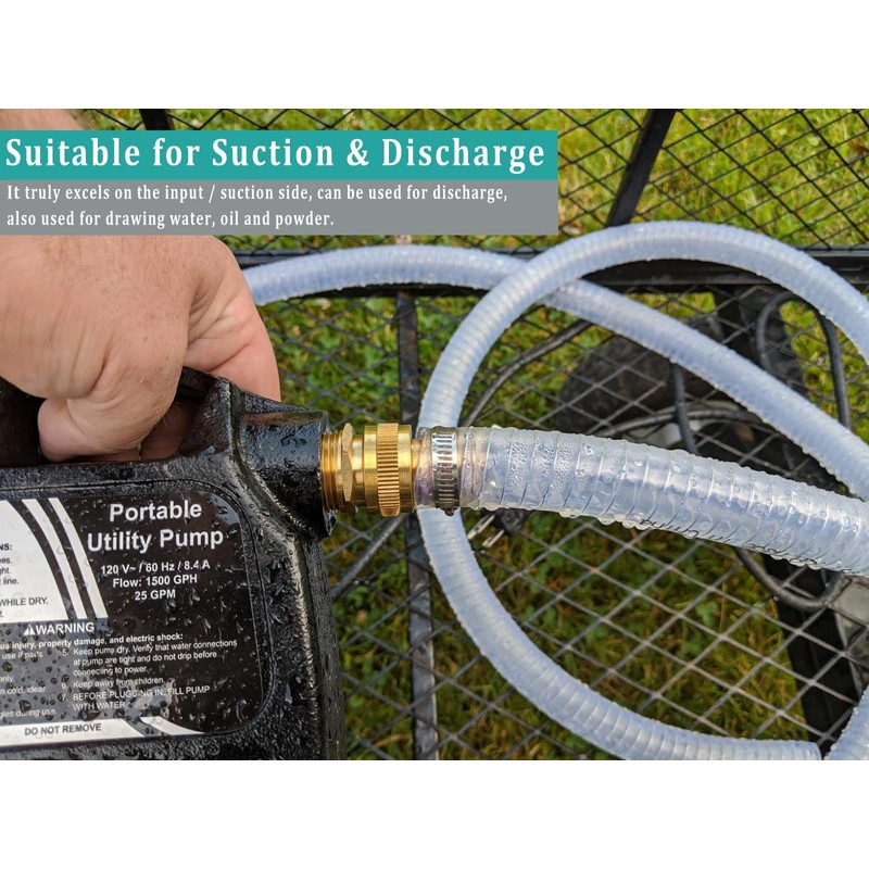 Wire Reinforced Hose 1" id - 50ft Clear High Pressure