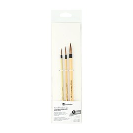 Yasutomo All Purpose Brush Set, Set of 3 Pieces, Arts and Crafts Supplies, Ivory