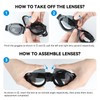 Lesypet Dog Goggles with Replaceable Lenses for Medium Large Breed,