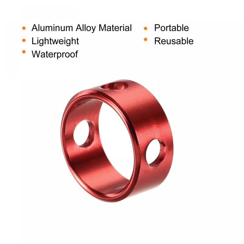 sourcing map Ring Rope Tensioner, Aluminum 4.5mm 3 Hole Tent