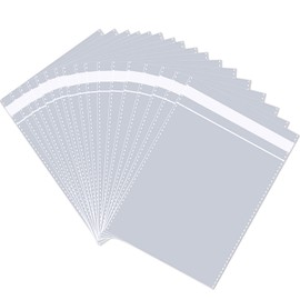 Docvania 50pcs 7X10 Clear Resealable Cello/Cellophane Bags Self Sealing Plastic Poly Bags for Bakery,Candle,Soap,Cookie,Gift,Prints,Photos,Cards