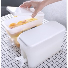 3.0L Cold Water Bottle Refrigerator Pot Cold Water Pot with Faucet Hot Water Can Water Bag Drinking Water Bucket Water Pitcher for Home and Store