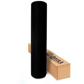 VVIVID XPO Black Leather Suede Vinyl Car Furniture Wrap 2 Feet X 4.3 Feet (52 Inches) Self Adhesive Stretch Decal DIY