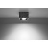 Licht-Erlebnisse Spotlight Lamp Grey Square W 14 cm H 9