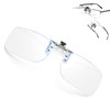 [JINSCOOP] クリップ式 老眼鏡 跳ね上げ 前掛け老眼鏡 「+1.0～+3.0」ブルーライトカット リーディンググラス 跳ね上げタイプ メガネの上から コンパクト
