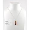 LAVISA Obelisk Gemstone Necklace, Pendant, Real Crystal Chain, Rose Quartz