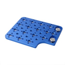 HangTon Camera Cheese Plate Side Mounting for ARRI Alexa Mini LF Teradek Vaxis Rig Wireless Receiver Follow Focus Motor with 3/8" 1/4" Thread (Blue)