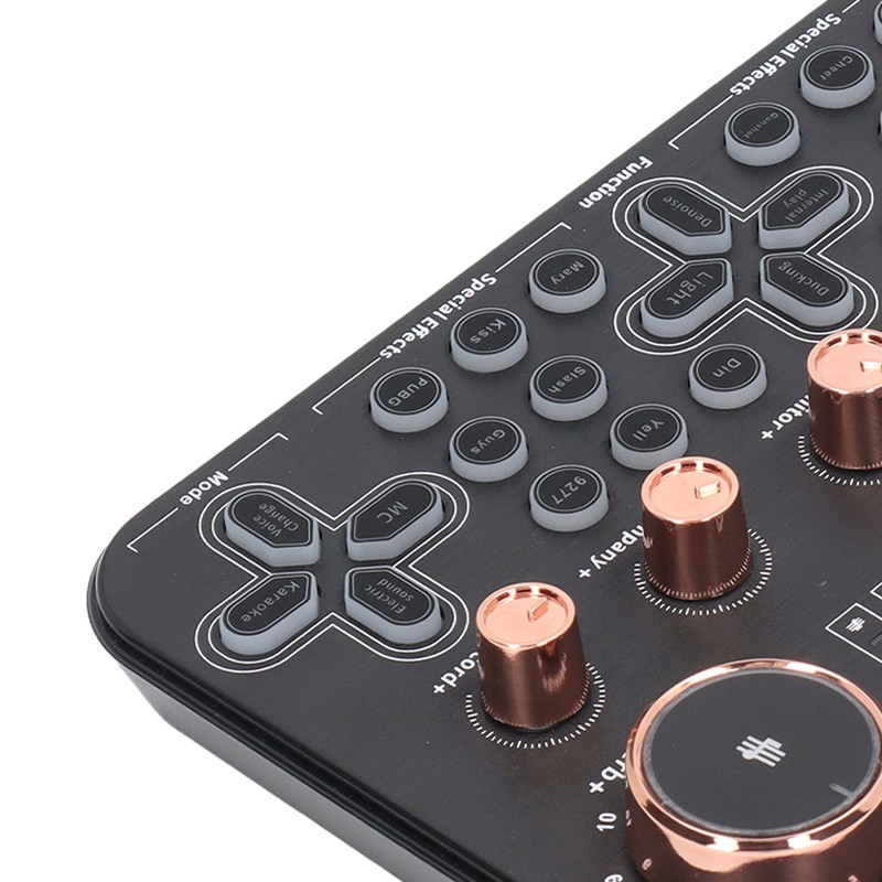 Live Sound Card Voice Changer Soundboard Bluetooth Audio Mixer for