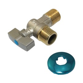 PZRT Full Copper Thickened Triangle Valve Hot and Cold Universal High Flow Water Heater Toilet Angle Valve Blue Standard Angle Valve for Bathroom Kitchen Sink Faucet Bathroom Shut off Valve