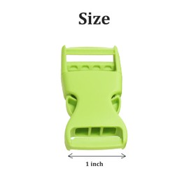 4 Pcs Light Green Buckles for Straps 1 inch Plastic Belt Buckle 25mm Dual Adjustable No Sewing Quick Side Release Plastic Buckle Clips for Backpack Outdoor Paracord Bracelets Pet Collar Craft