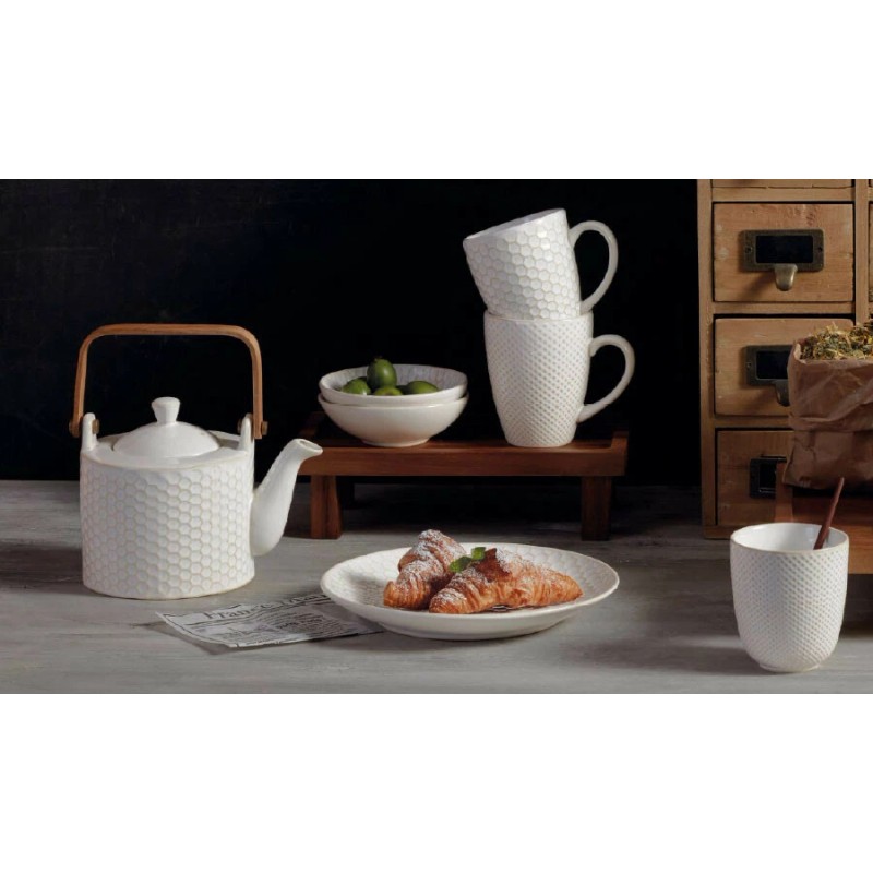 ASA Selection - Linna Tea Pot Piqué White with Strainer,