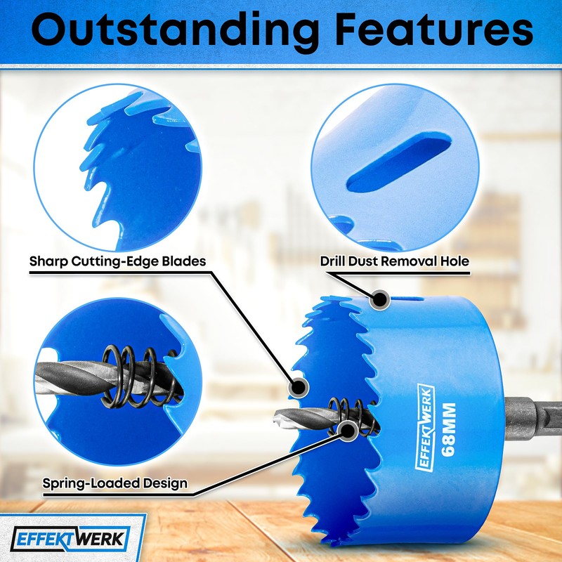 EffektWerk - Hole Saw Drill Bit - 68 mm -
