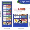 Daily Schedule Pocket Chart Kit,40 Bright Attractive Double-Sided Reusable Erasable