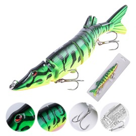 Goture 1 Pc Slow Sinking Bass Fishing Lure, Fishing Lures for Freshwater and Saltwater, Lifelike Swimbait for Bass Trout Crappie, Slow Sinking Bass Fishing Lure, 5 Inches Style B