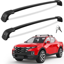Tuyoung 220lbs Lockable Roof Rack Cross Bars Compatible with Hyundai Santa Cruz 2021-2025 SE SEL Premium Night Limited, Heavy Duty Anti-Theft Aluminum Roof Rails Crossbars Cargo Carrier Bag Black Bike