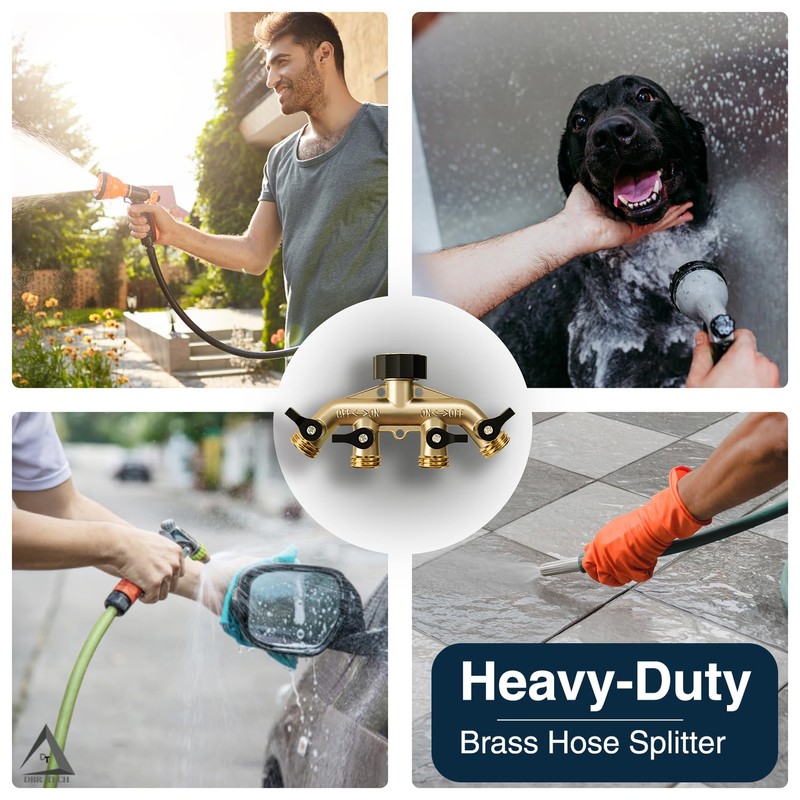 DBR Tech® Garden Hose Splitter 4 Way | Heavy Duty
