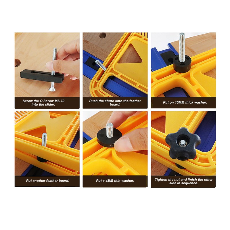 Feather Board Featherboard Plastic Extended Safe Protection for Table Saw