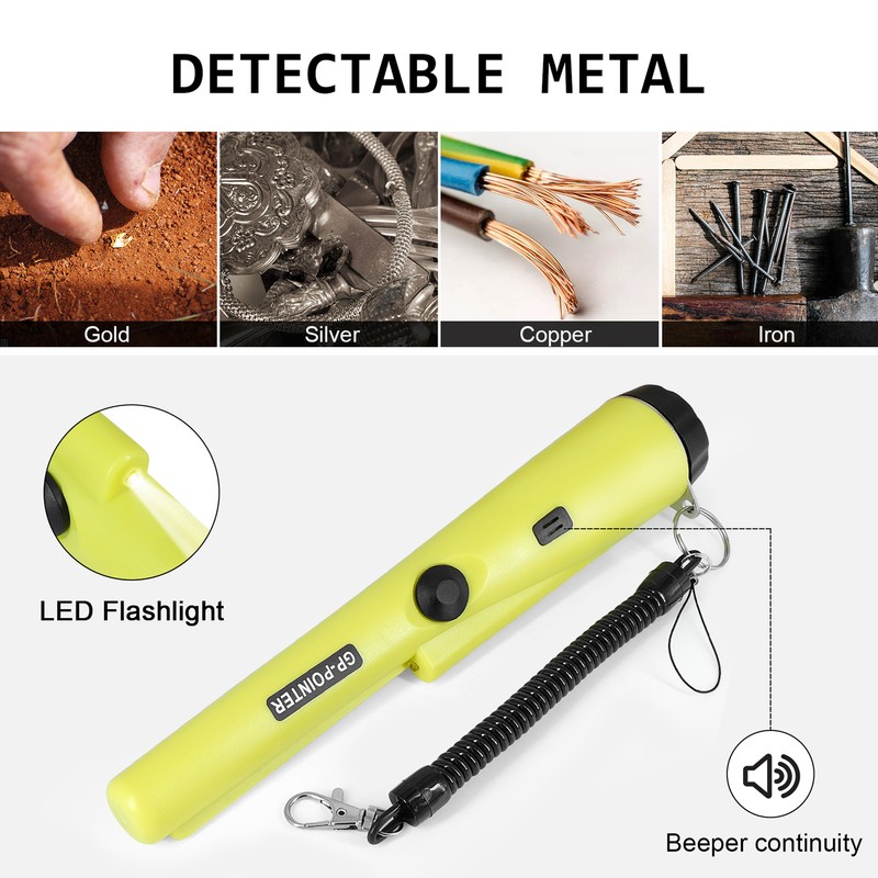Metal Detector Handheld Portable Professional Gold Treasure Hunting Unearthing Tool