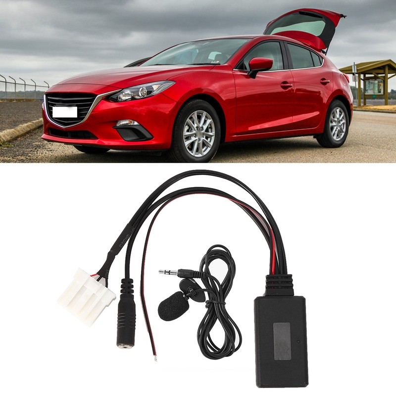 AUXin Cable Adapter Car Bluetooth 5.0 Microphone Fit for Mazda