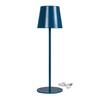 Bloomingville Metal LED Rechargeable Table Lamp with Touch Sensor, Navy