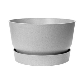elho Greenville Bowl 33 - Flower Pot for Outdoor Use - 100% Recycled Plastic - Diameter 32.5 x Height 19.4 cm - Grey/Living Concrete