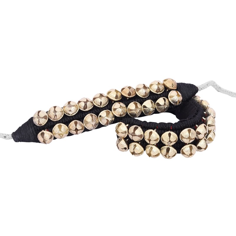 Dancing Bells Anklet Ghungroo with Colored Cushion Pad 2 Line