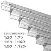OCM Metric Triangular Engineer Scale Ruler (Proffessional Grade Solid Aluminum)