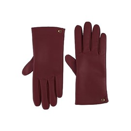 Coach Women's Sculpted C Short Glove, Wine, 7
