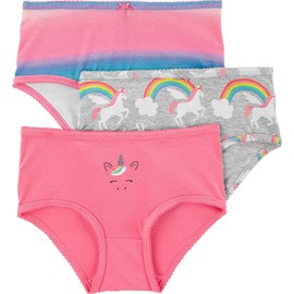 Carter's Little Girl's 3-Pack Stretch Cotton Panties (4/5, Unicorn(3H603710)/Rainbow)