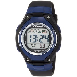 Arias ADWW16033DJ3 Digital Dash Wristwatch, Waterproof, Multi-functional, Backlight, Urethane Strap, Black, white, Watch Digital, Sport