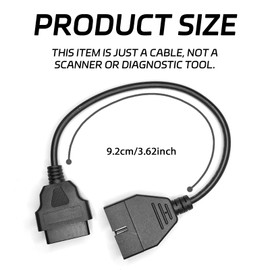 QKYS 1 PC OBD1 to OBD2 GM Adapter, OBD1 Scanner Connector and OBD1 to OBD2 Adapter, Car Scanner Diagnostic Tool Adapter Replacement Compatible with GM 12 Pin to OBD1 to OBD2 16 Pin Connector