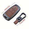 Metal Car Keycase Leather Remote Car Key Cover Key Bag