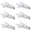 6 Pack Buffet Tongs,Stainless Steel Serving Tongs Serving Utensils 7Inch