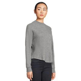 Madewell Women's Raglan Waffle Tee, Heather Charcoal
