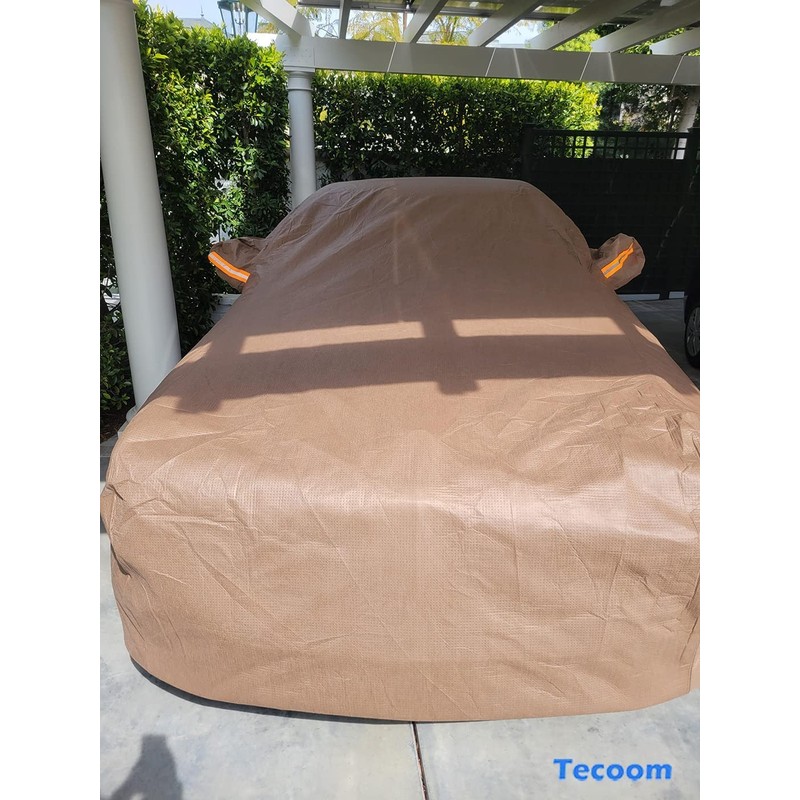 Tecoom Thick Shell Car Cover Super Breathable-Waterproof Windproof Snow Sun