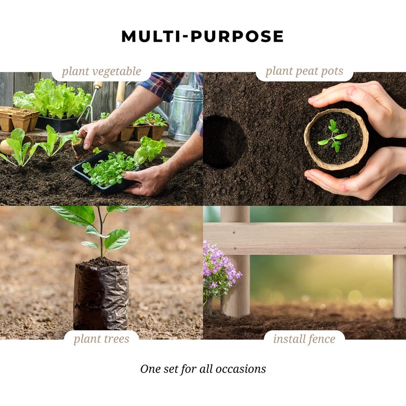 Auger Drill Bit for Planting 3 Pack with Extension -