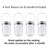 CHBKT 4-Pack Solar-powered Mason Jar Lights (Mason Jar / Handle