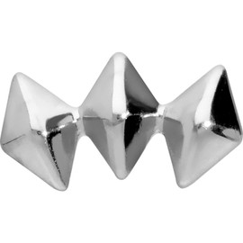 PIERCINGLINE Titanium Screw Attachment with External Thread 0.9 mm 3 Diamond Piercing Attachment Replacement Choice of Colours, Titanium