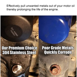 Oil Drain Plug, M14 x 1.5 mm, Oil Drain Plug, Stainless Steel, Neodymium Magnet, Oil Pan Plug, Universal