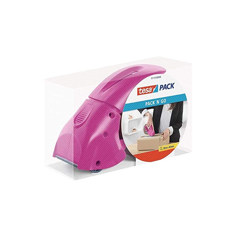 tesa® Pack 'n' Go Hand-Held Packing Tape Dispenser