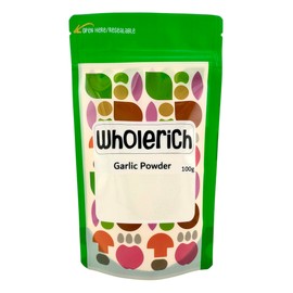 Garlic Powder 100g | Wholerich Foods | Finely Ground from Dried Garlic | For Cooking, Seasoning & Sauces | Natural & Additive-Free