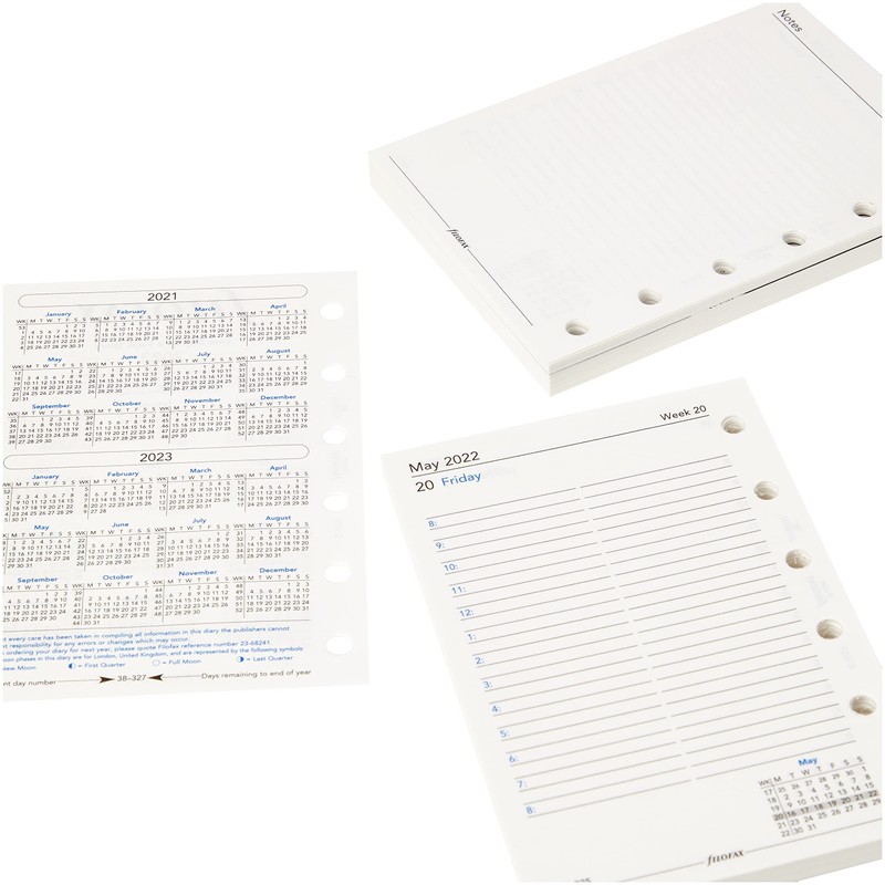 Filofax Pocket Day per Page English appointments Diary - 2022,