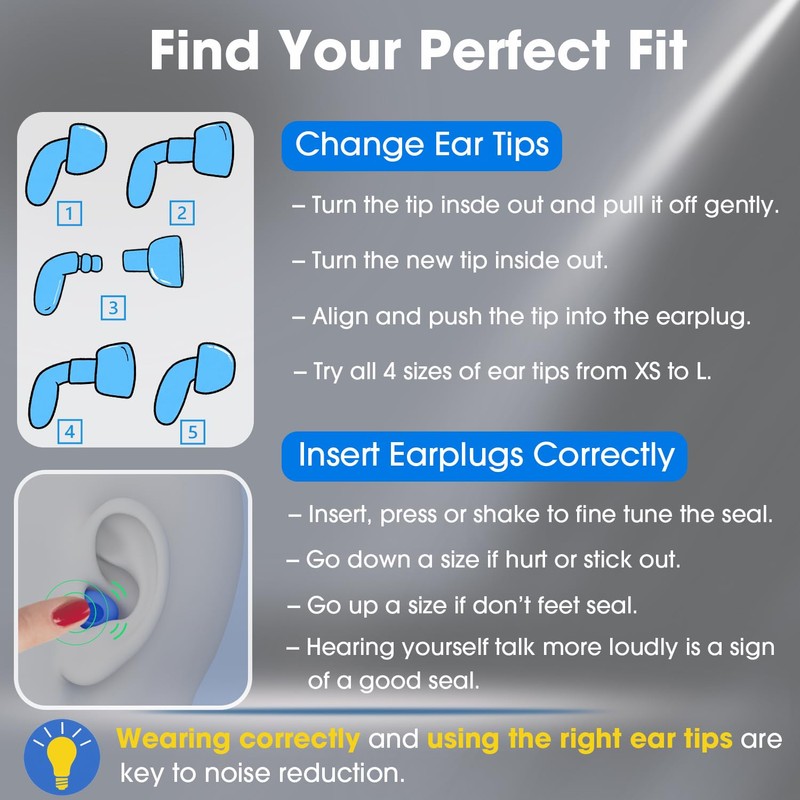 HeyEars Ultra Soft Ear Plugs for Sleeping, Noise Sensitivity, Passive