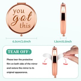 Motivational Inspirational Gifts for Women Compact Makeup Mirror Positive Themed Graduation Gift for Her Daughter Pocket Mirrors Encouragement Friendship Gifts for Friends Sister New Job Gift