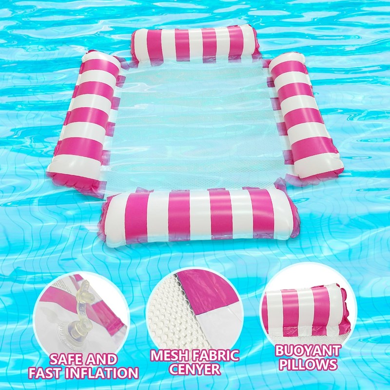 Meegoo Floaties for Adults, 2 Pack Pool Hammock Chair with