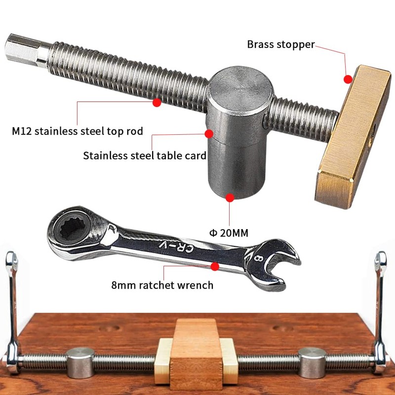 mizikuu Pack of 2 Table Workbench Clamp, Woodworking Auxiliary Tool,